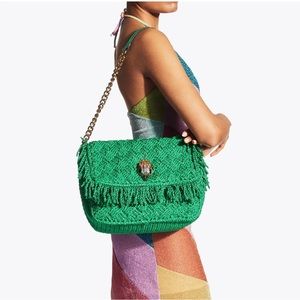 Beautiful Green Crochet Kensington Kurt Geiger Shoulder Bag